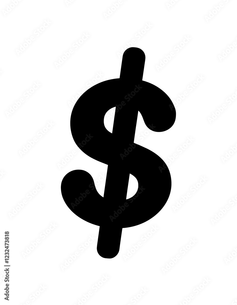 Doller icon. transparent dollar silhouette. dollar vector logo on white background png Doller icon. transparent dollar silhouette. dollar vector logo on white background png