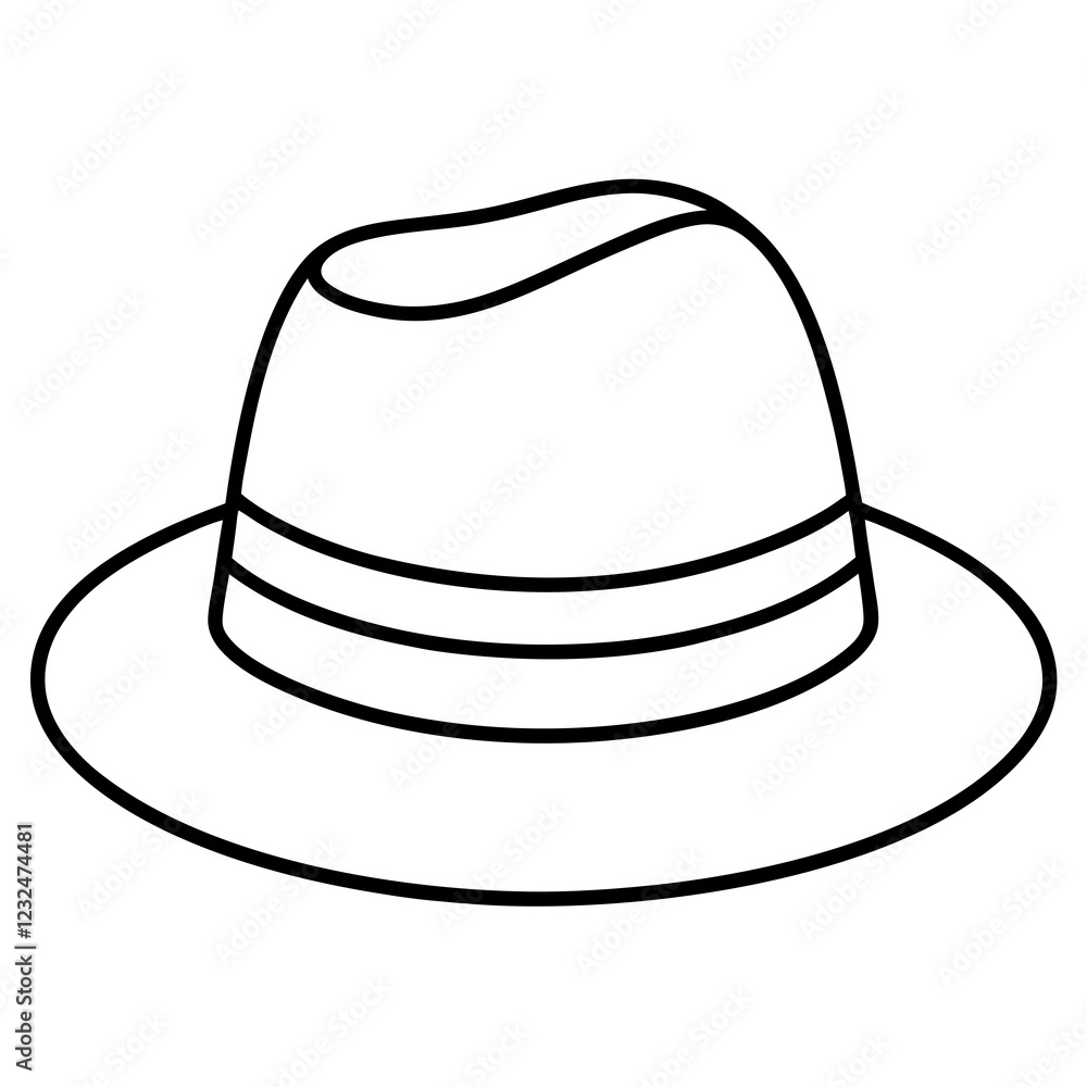 Elegant Headwear Line Art Vector Collection