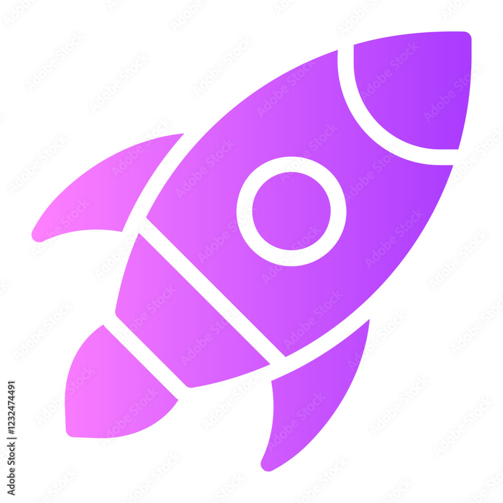 rocket gradient icon rocket gradient icon