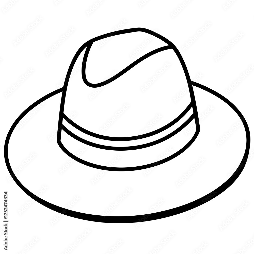 Elegant Headwear Line Art Vector Collection Elegant Headwear Line Art Vector Collection