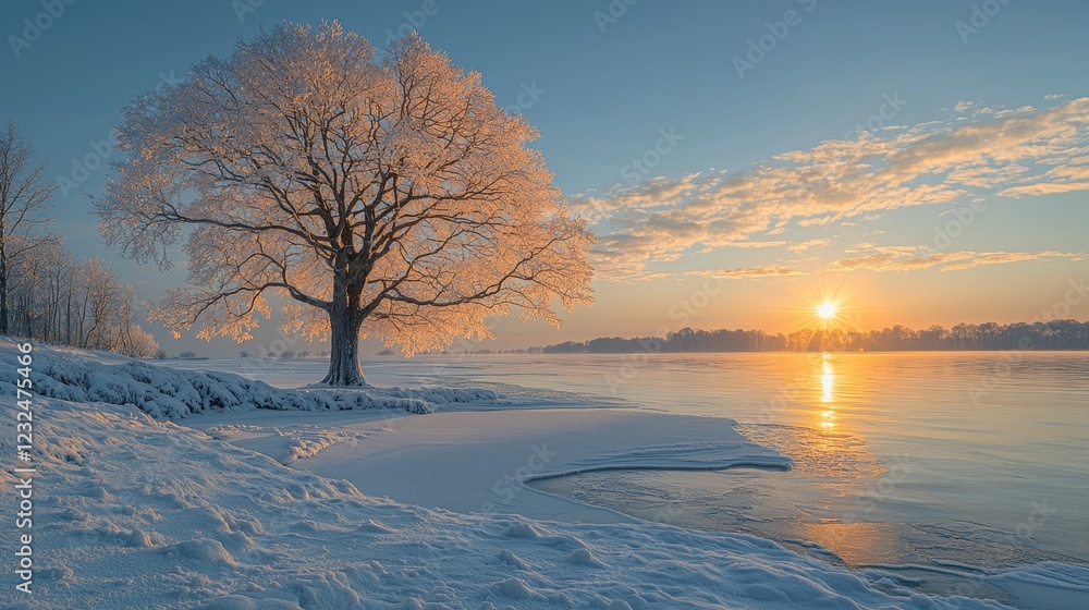 A serene winter forest bathed in snow A serene winter forest bathed in snow