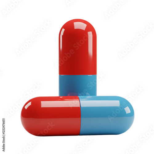 Colorful Capsules On Transparent Background
 photo