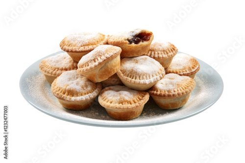 Wallpaper Mural A plate of freshly baked mince pies arranged neatly, showing flaky crust and rich filling. Torontodigital.ca