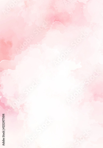 Blush pink watercolor fluid painting vector design card. Dusty rose and white marble geode frame. Spring wedding invitation. Petal or veil texture. Dye splash style. Alcohol ink.Isolated and editable