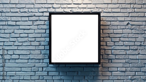 Wallpaper Mural Blank white company store sign mock up on a wall. 3D Rendering Torontodigital.ca