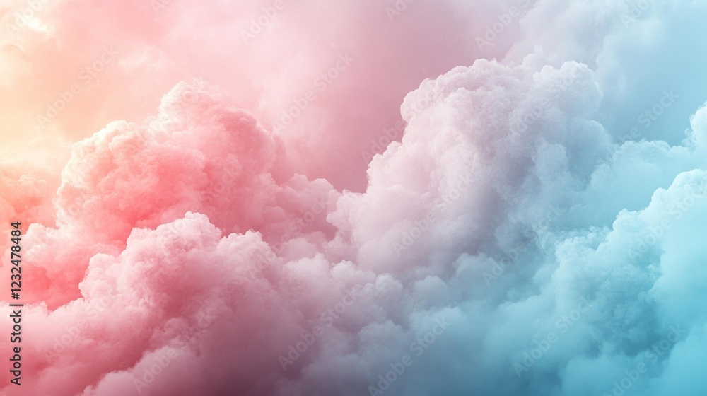 Gentle pastel cloud formation with dreamy textures. Generative AI Gentle pastel cloud formation with dreamy textures. Generative AI