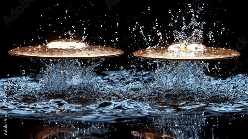 Wallpaper Mural In a leisurely paced scene, cymbals strike each other during a musical performance, creating vibrations and sound waves that propagate through the air Torontodigital.ca