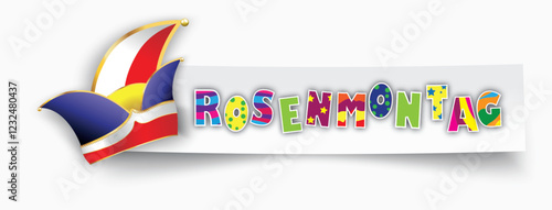 Karnevalsmütze Papierzettel Rosenmontag