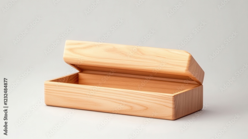 Minimalist Wooden Pencil Box with Sliding Lid in Natural Finish Minimalist Wooden Pencil Box with Sliding Lid in Natural Finish