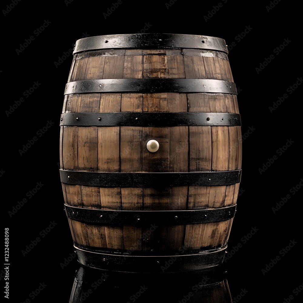 Obraz premium wooden barrel isolated on white
