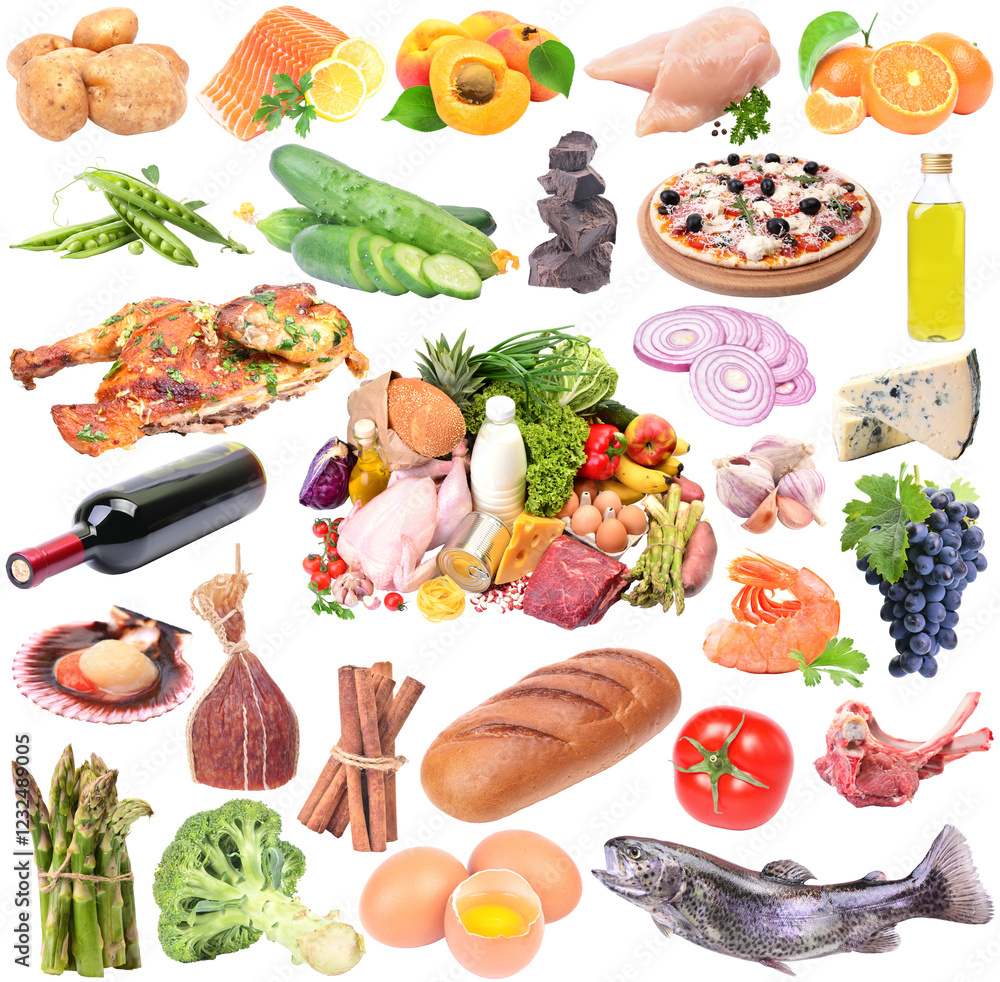 Collection of food isolated