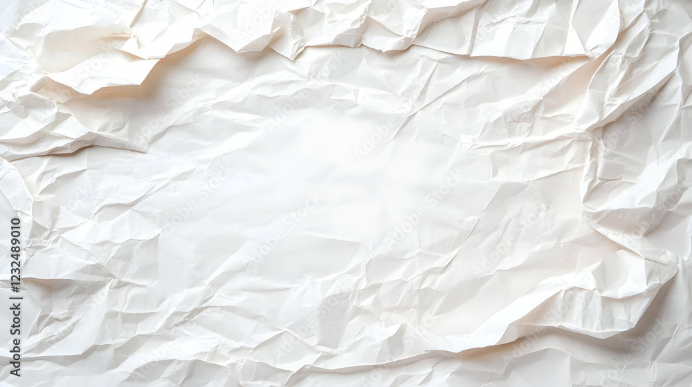 Obraz premium Crumpled white paper texture background design