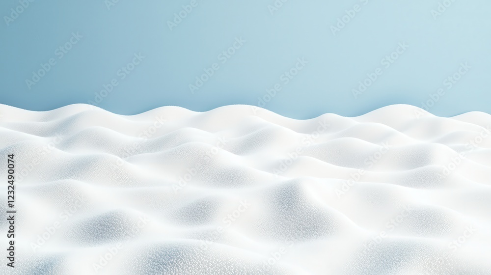 Fototapeta premium Soft Snowy Landscape with Gentle Curves Under Clear Blue Sky
