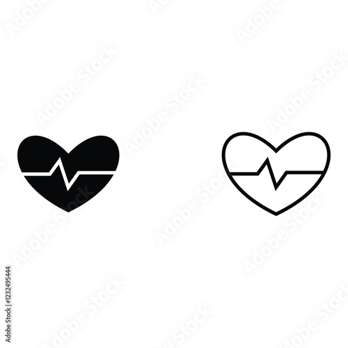 Free Download love icon set .black line - GFXLoad
