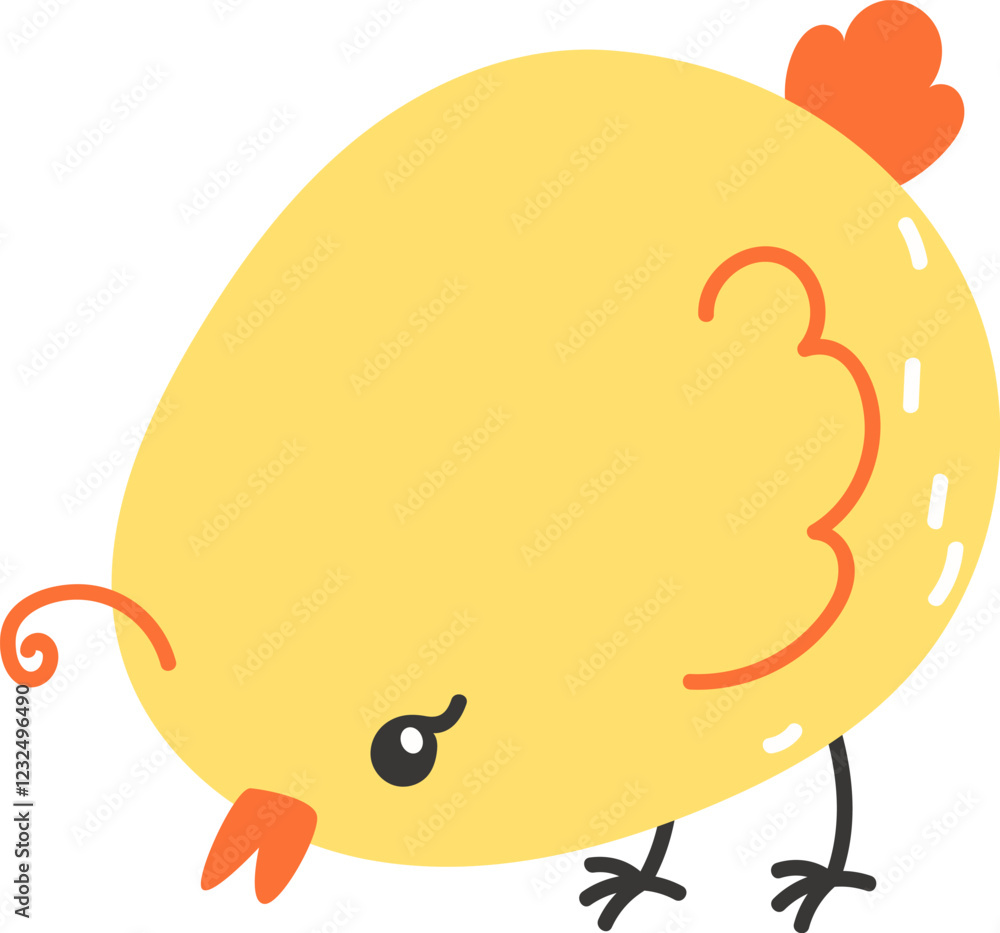 Little Yellow Chick Pecking Feed Little Yellow Chick Pecking Feed