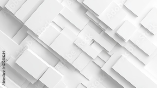 Geometric white abstract banner background