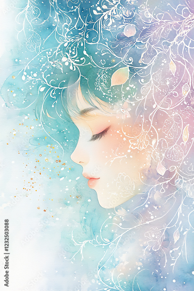 P A whimsical watercolor gradient background P A whimsical watercolor gradient background