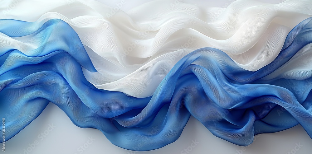 Obraz premium Slow-motion video shows a bright white curtain against a pastel-colored sunrise