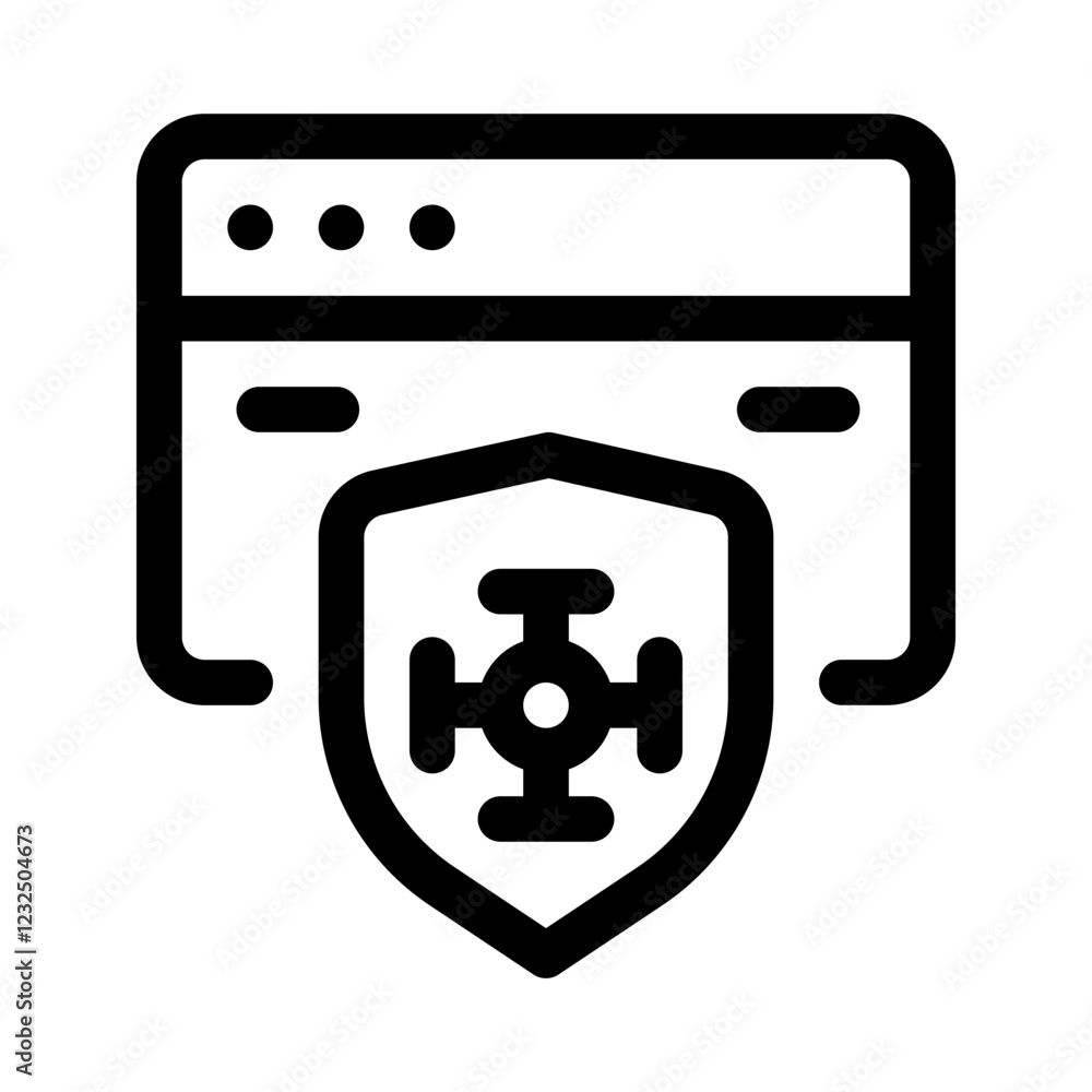 Icon Antivirus With Style Outline Icon Antivirus With Style Outline