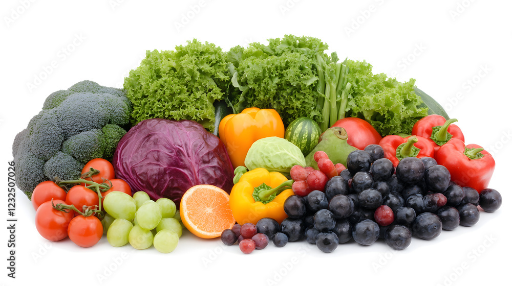 Fresh fruits and vegetables arranged in a vibrant still life, showcasing a colorful and healthy assortment, emphasizing natural beauty, nutrition, and freshness in a visually appealing composition.
Fresh fruits and vegetables arranged in a vibrant still life, showcasing a colorful and healthy assortment, emphasizing natural beauty, nutrition, and freshness in a visually appealing composition.