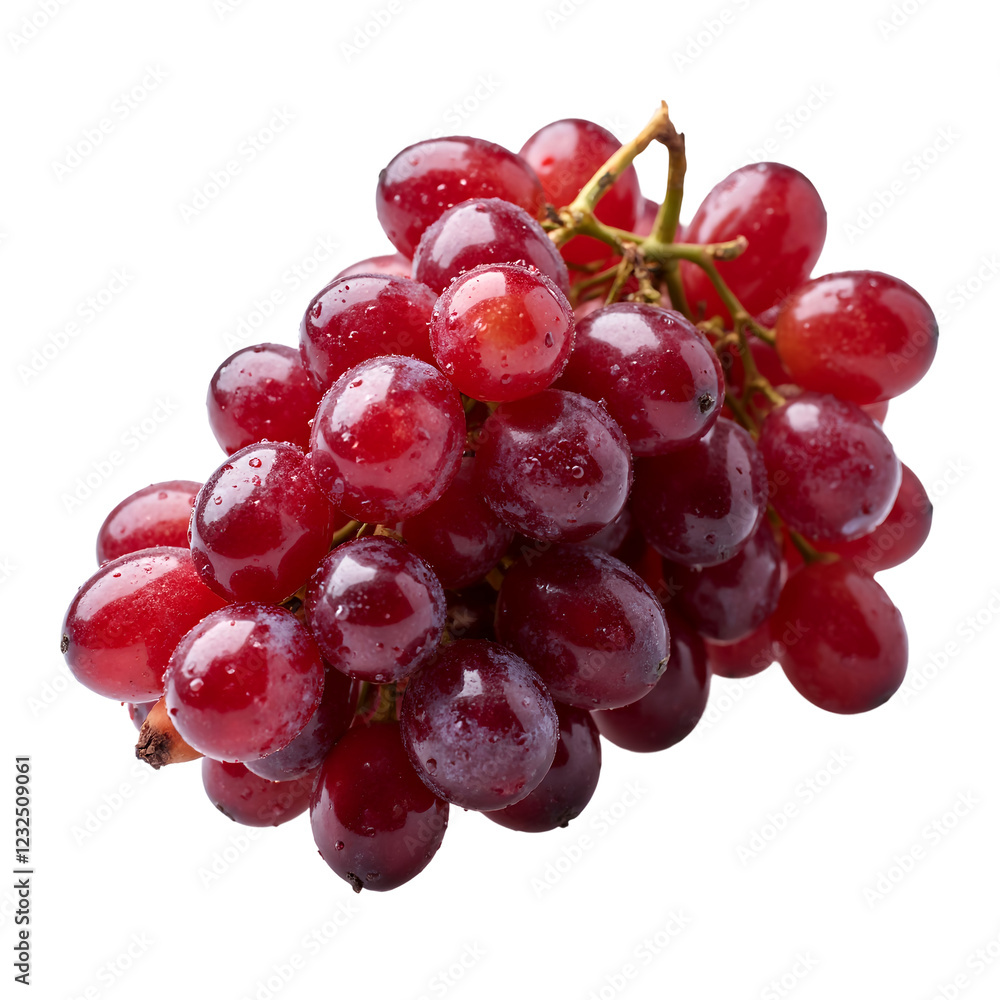 Fresh Red Grapes Isolated on White Background Fresh Red Grapes Isolated on White Background