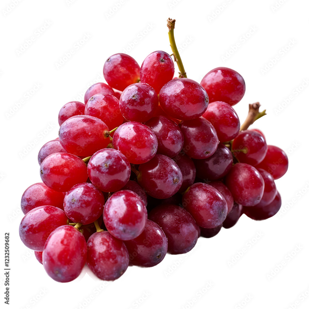 Fresh Red Grapes Isolated on White Background Fresh Red Grapes Isolated on White Background