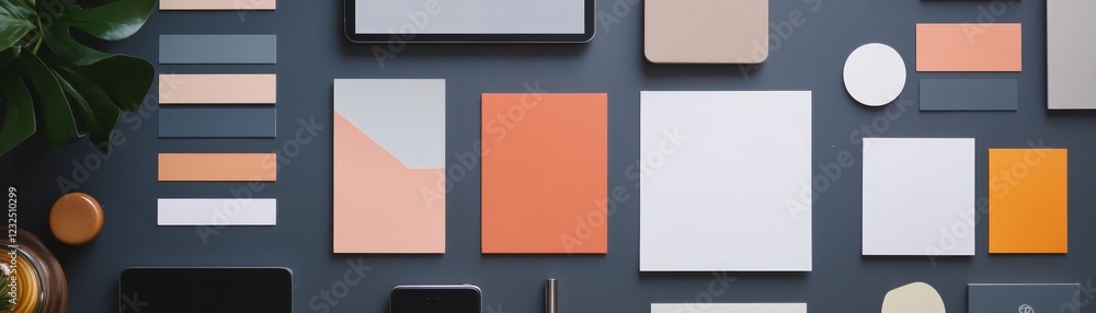 Modern Workspace Collection with Stationery and Creative Layouts Modern Workspace Collection with Stationery and Creative Layouts