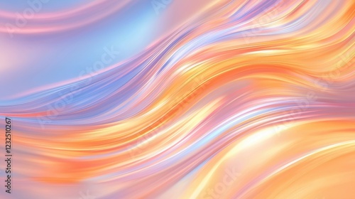 Wallpaper Mural Vibrant Abstract Waves in Soft Pastel Colors for Background Use Torontodigital.ca