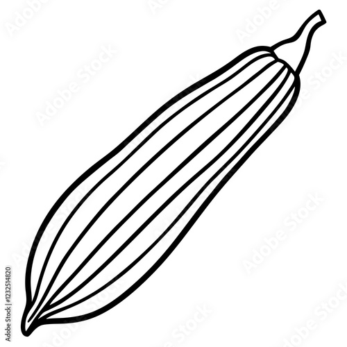 Minimalist Okra One-Line Vector Art