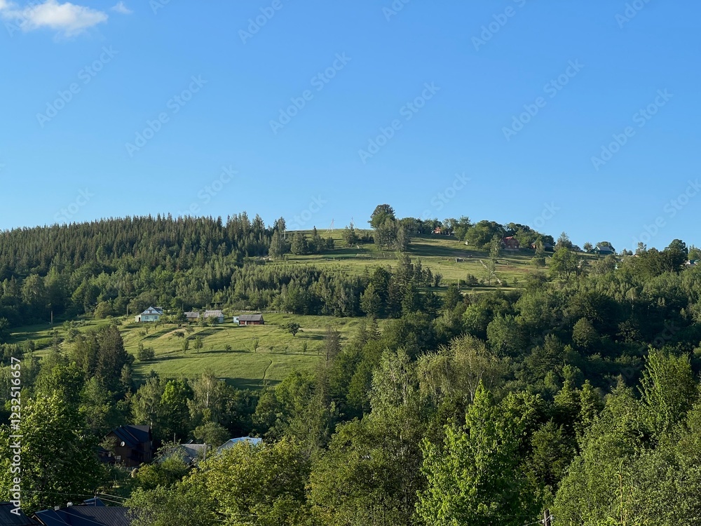 Obraz premium view of town umbria country