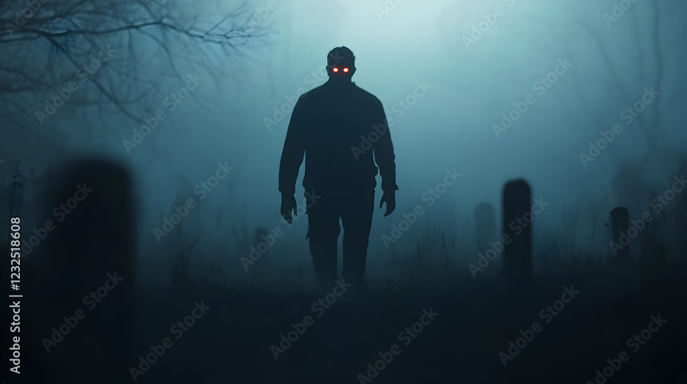 A shadowy figure with glowing red eyes, its form shifting between solid and ethereal as it walks through an ancient graveyard.
A shadowy figure with glowing red eyes, its form shifting between solid and ethereal as it walks through an ancient graveyard.