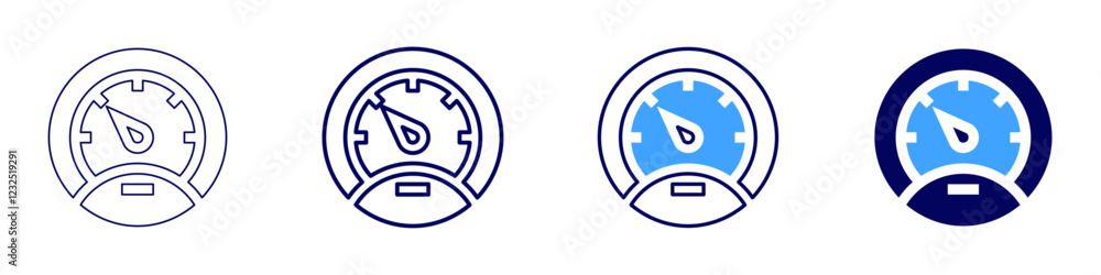 Marine speedometer icon in 4 different styles. Thin Line, Line, Bold, and Bold Line. Duotone style. Editable stroke Marine speedometer icon in 4 different styles. Thin Line, Line, Bold, and Bold Line. Duotone style. Editable stroke