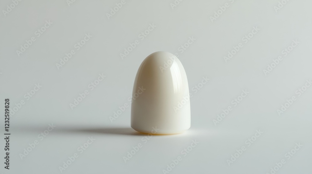 Minimalist White Object on Simple Background