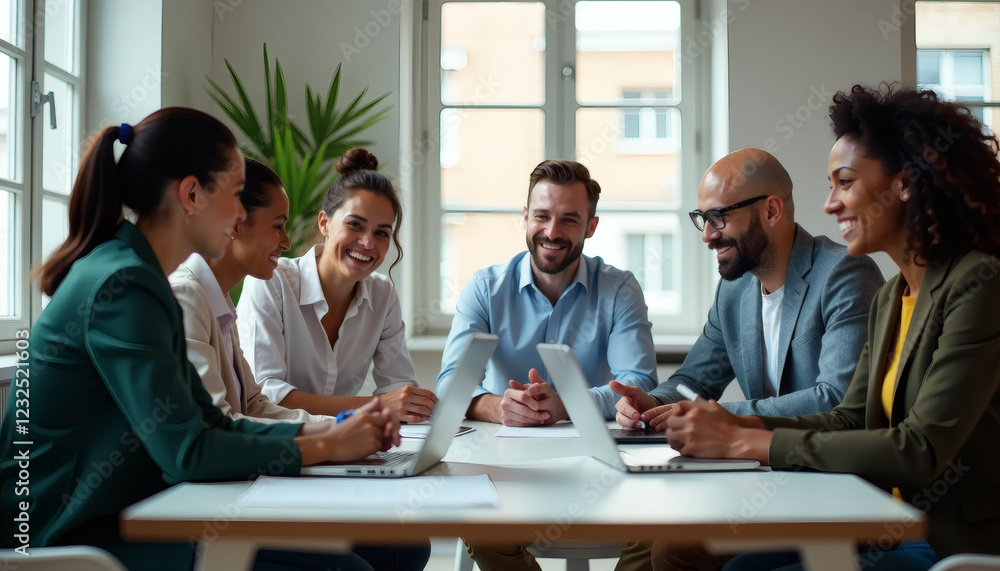 Modern Office Team Collaboration Meeting
