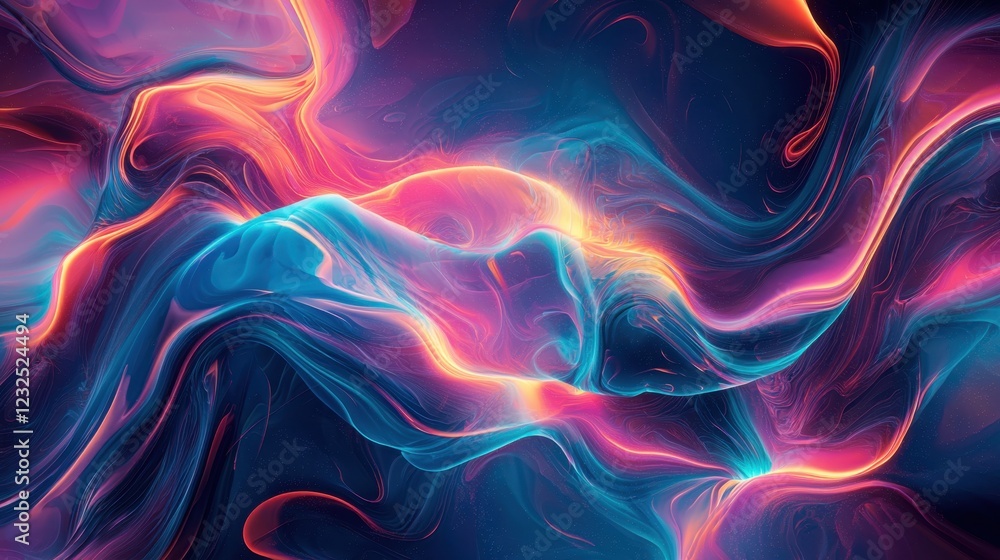 Neon color abstract waves background. Futuristic blue, pink, purple, orange, yellow curve lines backdrop. Luxury colorful swirl pattern. Elegant modern design element Neon color abstract waves background. Futuristic blue, pink, purple, orange, yellow curve lines backdrop. Luxury colorful swirl pattern. Elegant modern design element
