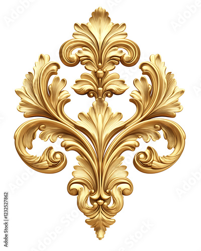 3d illustration stucco decoration on Isolated White Background