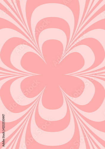 Abstract 90s Y2K background with daisy pattern. Groovy flower in retro colors. Trendy twisted funky vector texture in abstract y2k style. Vector graphic for posters and art prints