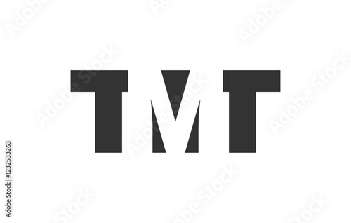 TMT logo design. Initial letter T M T bold font style for tech startups, consulting, corporate branding. Creative company name, headlines typography identity, trendy logotype.