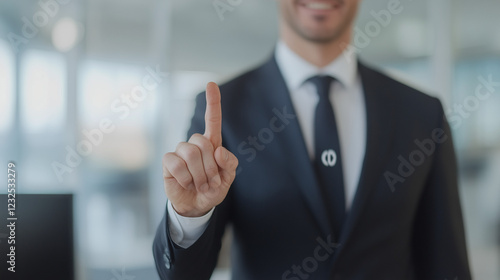Businessman Touching Screen...