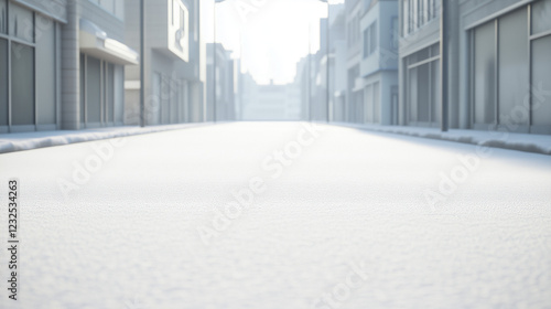 Snowy Street Scene: A prist...