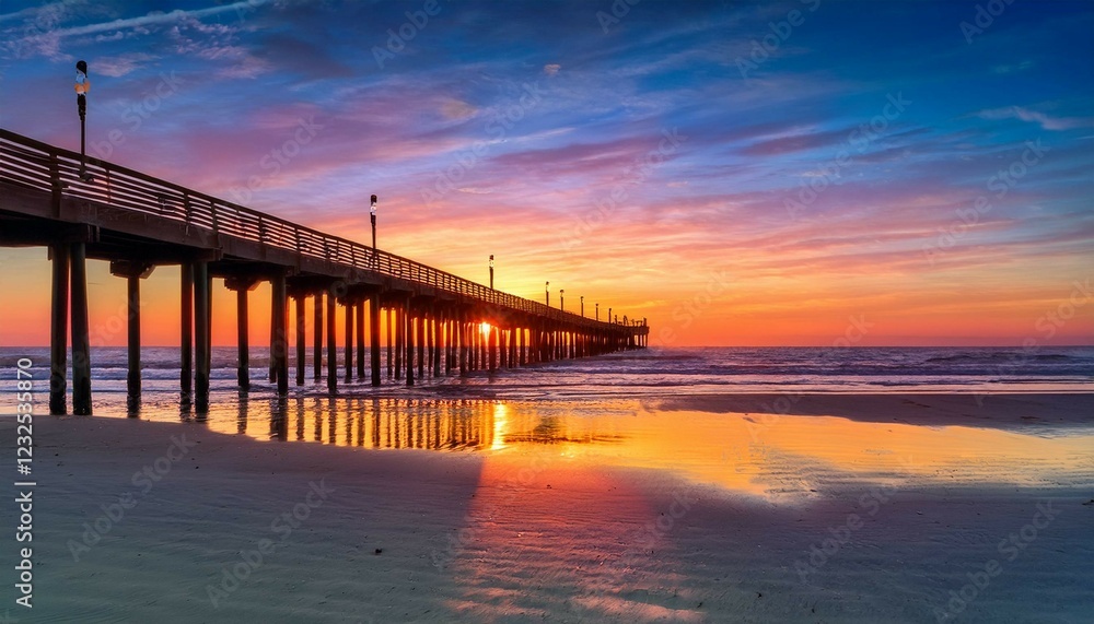 Fototapeta premium sunset at the bridge