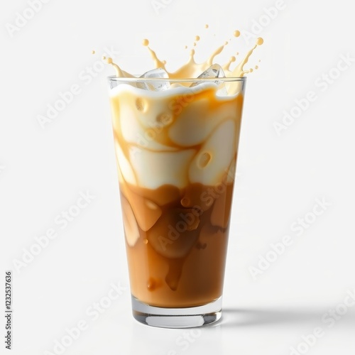 Wallpaper Mural iced coffee isolated on white background Torontodigital.ca