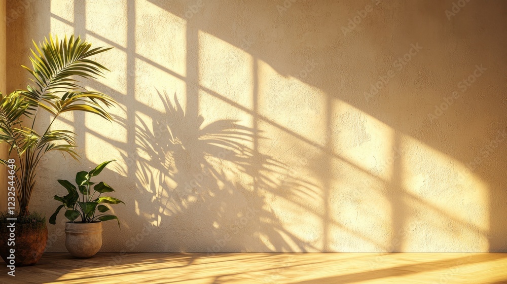Natural Light and Shadows in a Minimalist Interior Setting Natural Light and Shadows in a Minimalist Interior Setting