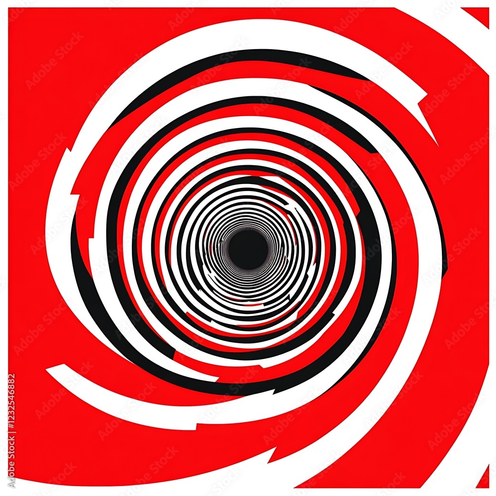 Abstract swirling spiral design in red and black. Possible use for graphic design, backgrounds or posters Abstract swirling spiral design in red and black. Possible use for graphic design, backgrounds or posters