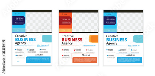 Modern Business flyer template, abstract Business Flyer and editable, vector file