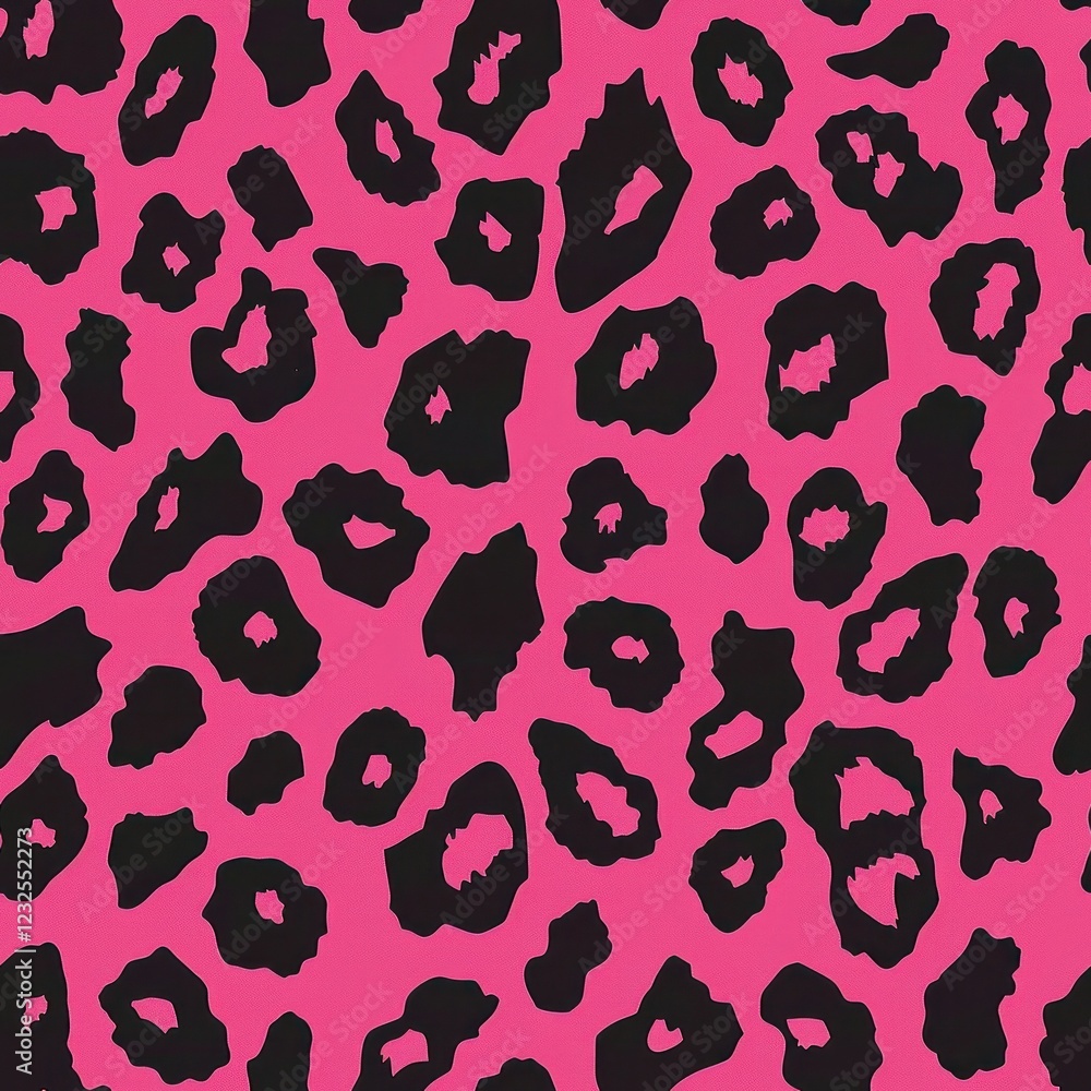 Obraz premium Pink fur in leopard texture as seamless repeating pattern 2