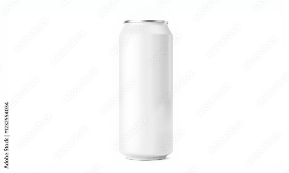 blank white can standing upright against plain background, ideal for branding or mockup purposes. Perfect for showcasing designs or labels blank white can standing upright against plain background, ideal for branding or mockup purposes. Perfect for showcasing designs or labels