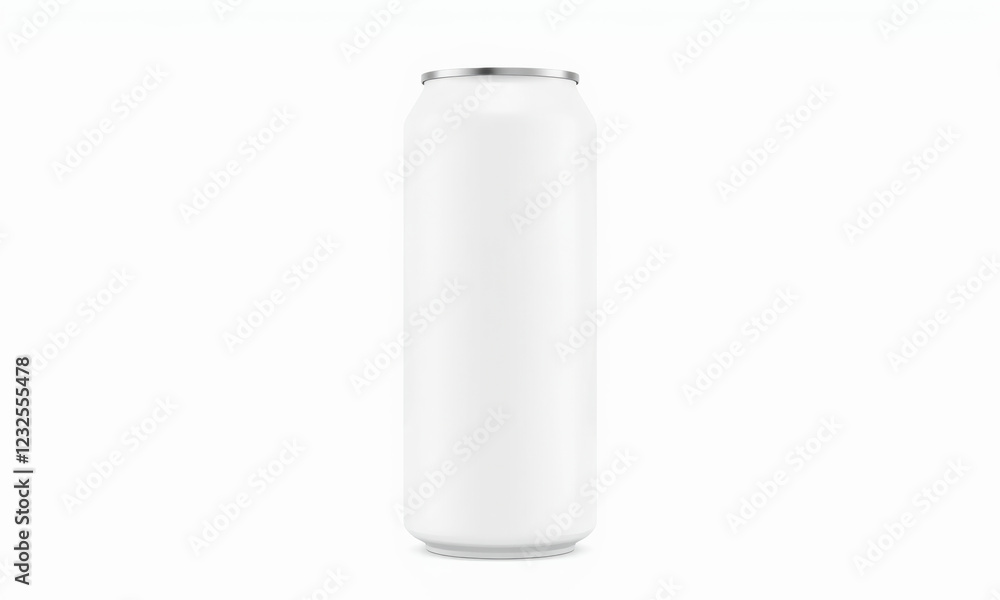 blank white can with silver top, perfect for branding or mockup designs. Ideal for showcasing beverage concepts or packaging ideas blank white can with silver top, perfect for branding or mockup designs. Ideal for showcasing beverage concepts or packaging ideas