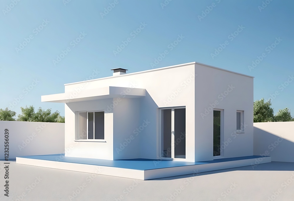 Modern Minimalist White House Architectural Design Modern Minimalist White House Architectural Design