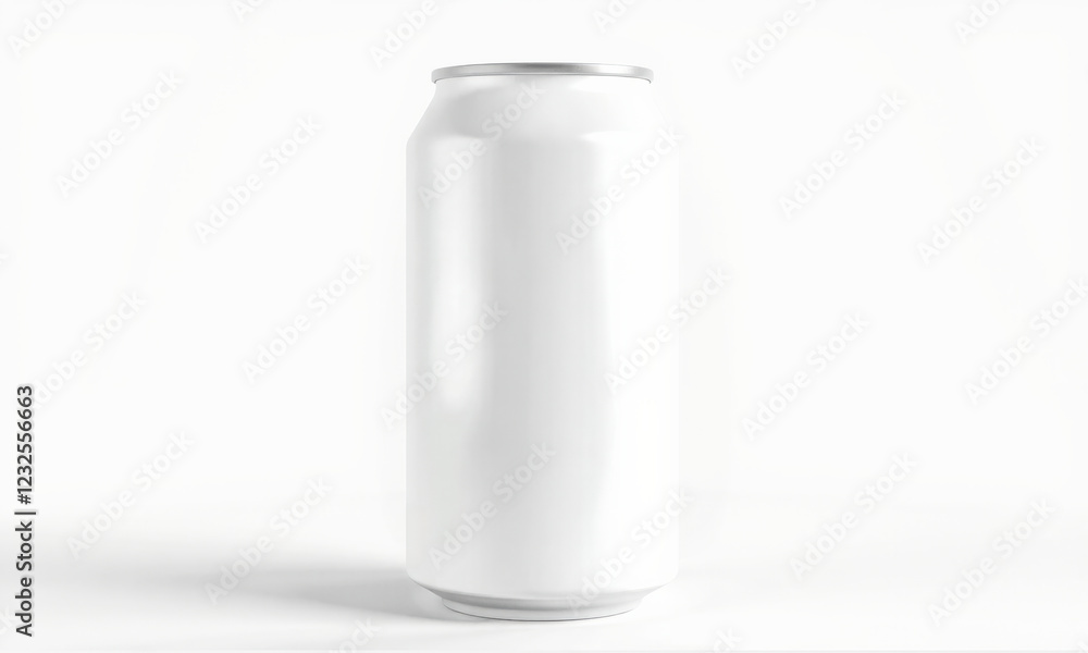 blank white aluminum can on light background, ideal for branding or mockup purposes. Perfect for showcasing designs or labels blank white aluminum can on light background, ideal for branding or mockup purposes. Perfect for showcasing designs or labels